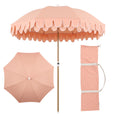 Coral Pink/White, Brown Pole