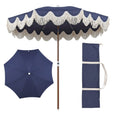 Navy/Cream, Brown Pole