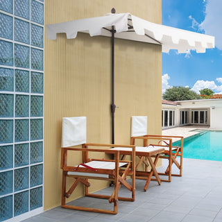 Sidney 9 ft. Classic MidCentury Rectangular Half Market Patio Umbrella - JONATHAN Y