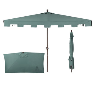 Sidney 9 ft. Classic MidCentury Rectangular Half Market Patio Umbrella