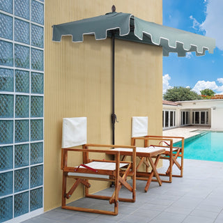 Sidney 9 ft. Classic MidCentury Rectangular Half Market Patio Umbrella