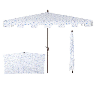 Sidney 9 ft. Classic MidCentury Rectangular Half Market Patio Umbrella