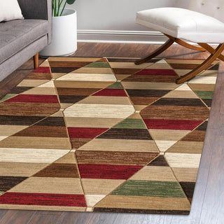 Kehoe Retro Diamonds Geometric Area Rug - JONATHAN Y