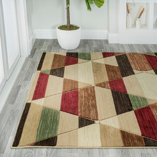 Kehoe Retro Diamonds Geometric Area Rug - JONATHAN Y