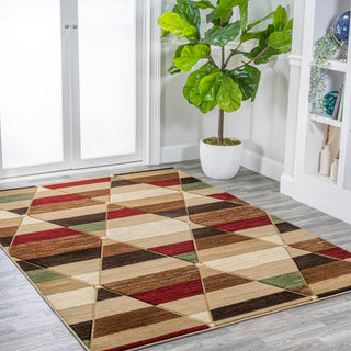 Kehoe Retro Diamonds Geometric Area Rug - JONATHAN Y