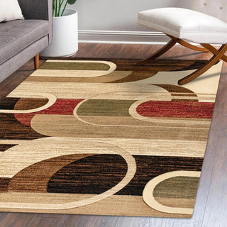 Tamara Retro Abstract Arches Area Rug - JONATHAN Y