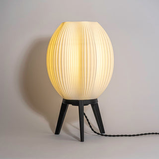 Wavy Modern Contemporary Plant-Based PLA 3D Printed Dimmable LED Table Lamp - JONATHAN Y