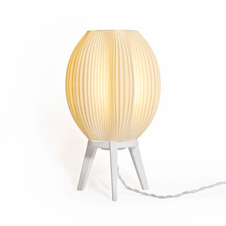 Wavy Modern Contemporary Plant-Based PLA 3D Printed Dimmable LED Table Lamp - JONATHAN Y