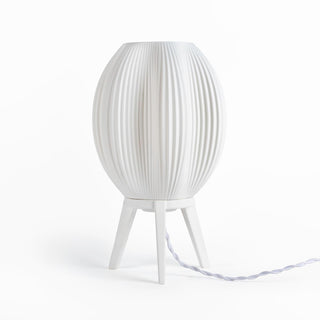 Wavy Modern Contemporary Plant-Based PLA 3D Printed Dimmable LED Table Lamp - JONATHAN Y