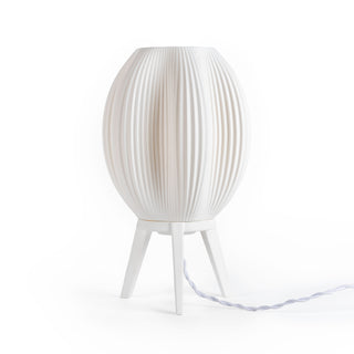 Wavy Modern Contemporary Plant-Based PLA 3D Printed Dimmable LED Table Lamp - JONATHAN Y