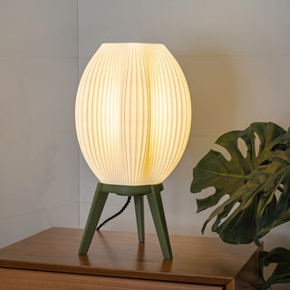 Wavy Modern Contemporary Plant-Based PLA 3D Printed Dimmable LED Table Lamp - JONATHAN Y