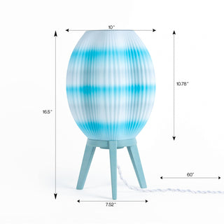 Wavy Modern Contemporary Plant-Based PLA 3D Printed Dimmable LED Table Lamp - JONATHAN Y
