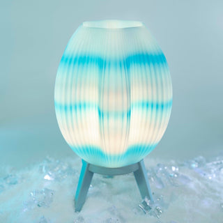 Wavy Modern Contemporary Plant-Based PLA 3D Printed Dimmable LED Table Lamp - JONATHAN Y