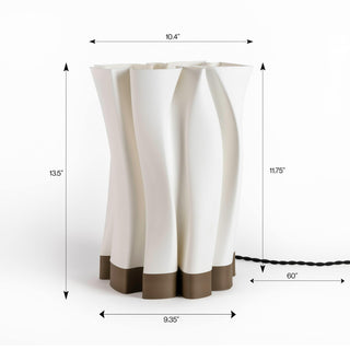 Flame Modern Bohemian Plant-Based PLA 3D Printed Dimmable LED Table Lamp - JONATHAN Y