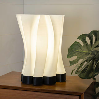 Flame Modern Bohemian Plant-Based PLA 3D Printed Dimmable LED Table Lamp - JONATHAN Y