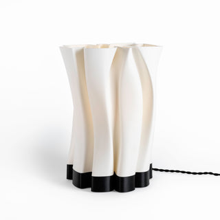Flame Modern Bohemian Plant-Based PLA 3D Printed Dimmable LED Table Lamp - JONATHAN Y
