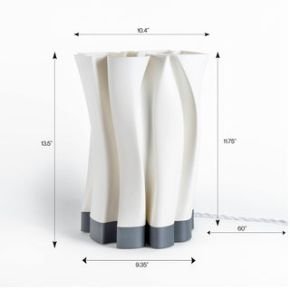 Flame Modern Bohemian Plant-Based PLA 3D Printed Dimmable LED Table Lamp - JONATHAN Y