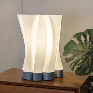 Flame Modern Bohemian Plant-Based PLA 3D Printed Dimmable LED Table Lamp - JONATHAN Y