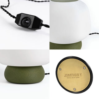 Mushroom Modern Classic Plant-Based PLA 3D Printed Dimmable LED Table Lamp - JONATHAN Y