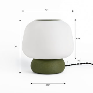 Mushroom Modern Classic Plant-Based PLA 3D Printed Dimmable LED Table Lamp - JONATHAN Y