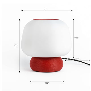 Mushroom Modern Classic Plant-Based PLA 3D Printed Dimmable LED Table Lamp - JONATHAN Y