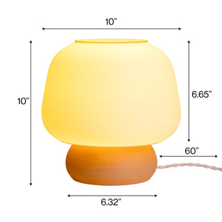 Mushroom Modern Classic Plant-Based PLA 3D Printed Dimmable LED Table Lamp