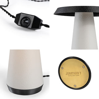 Bruno 12.25" Mid-Century Minimalist Plant-Based PLA 3D Printed Dimmable LED Table Lamp - JONATHAN Y