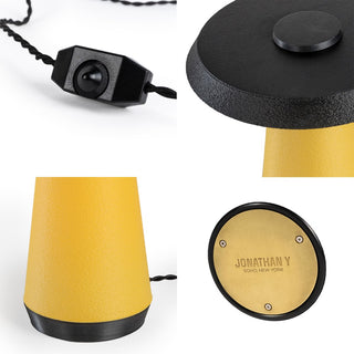 Bruno 12.25" Mid-Century Minimalist Plant-Based PLA 3D Printed Dimmable LED Table Lamp - JONATHAN Y