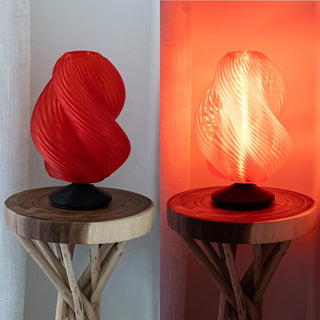 Gema 13.5" Mid-Century Coastal Plant-Based PLA 3D Printed Dimmable LED Table Lamp - JONATHAN Y