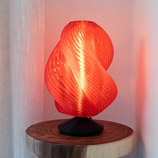 Gema 13.5" Mid-Century Coastal Plant-Based PLA 3D Printed Dimmable LED Table Lamp - JONATHAN Y