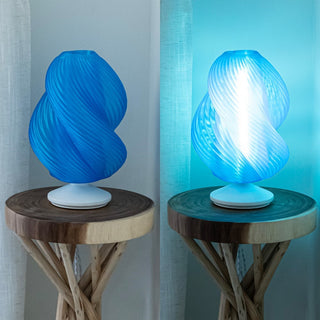Gema 13.5" Mid-Century Coastal Plant-Based PLA 3D Printed Dimmable LED Table Lamp - JONATHAN Y