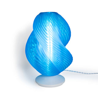 Gema 13.5" Mid-Century Coastal Plant-Based PLA 3D Printed Dimmable LED Table Lamp