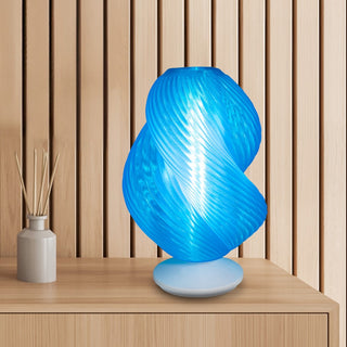 Gema 13.5" Mid-Century Coastal Plant-Based PLA 3D Printed Dimmable LED Table Lamp - JONATHAN Y
