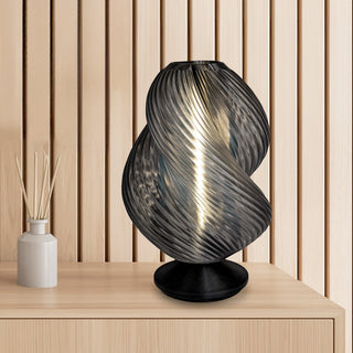 Gema 13.5" Mid-Century Coastal Plant-Based PLA 3D Printed Dimmable LED Table Lamp - JONATHAN Y
