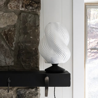 Gema 13.5" Mid-Century Coastal Plant-Based PLA 3D Printed Dimmable LED Table Lamp