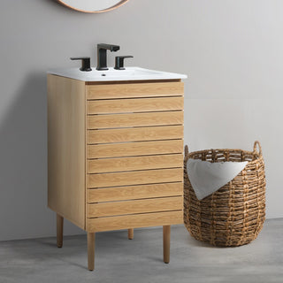 Aubert Thick Linear Slat Modern Farmhouse 2-Shelf Bath Vanity Cabinet Only (Sink Basin not Included) - JONATHAN Y