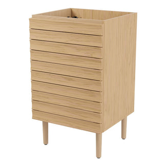 Aubert Thick Linear Slat Modern Farmhouse 2-Shelf Bath Vanity Cabinet Only (Sink Basin not Included) - JONATHAN Y