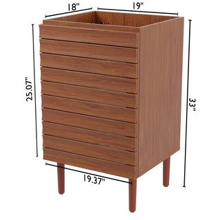 Aubert Thick Linear Slat Modern Farmhouse 2-Shelf Bath Vanity Cabinet Only (Sink Basin not Included) - JONATHAN Y