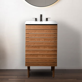 Aubert Thick Linear Slat Modern Farmhouse 2-Shelf Bath Vanity Cabinet Only (Sink Basin not Included) - JONATHAN Y