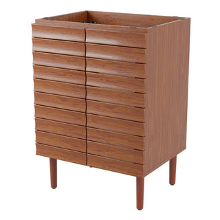 Aubert Thick Linear Slat Modern Farmhouse 2-Shelf Bath Vanity Cabinet Only (Sink Basin not Included) - JONATHAN Y