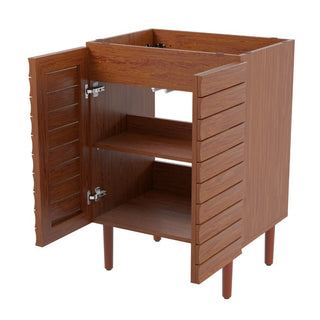 Aubert Thick Linear Slat Modern Farmhouse 2-Shelf Bath Vanity Cabinet Only (Sink Basin not Included) - JONATHAN Y