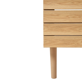 Aubert Thick Linear Slat Modern Farmhouse 2-Shelf Bath Vanity Cabinet Only (Sink Basin not Included)