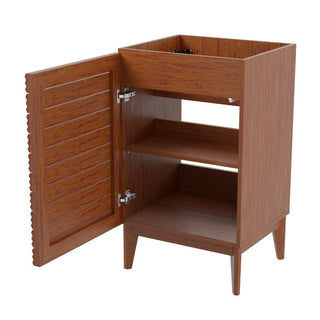 Calandre Thin Linear Slat Modern Farmhouse 2-Shelf Bath Vanity Cabinet Only (Sink Basin not Included) - JONATHAN Y
