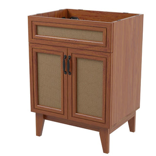 Javer Rattan Modern Farmhouse 2-Shelf Bath Vanity Cabinet Only (Sink Basin not Included) - JONATHAN Y