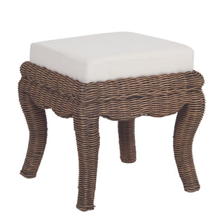 Rowan 19.7" Bohemian Designer Woven Rattan/Wood Vanity Stool - JONATHAN Y
