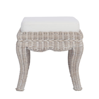 Rowan 19.7" Bohemian Designer Woven Rattan/Wood Vanity Stool - JONATHAN Y
