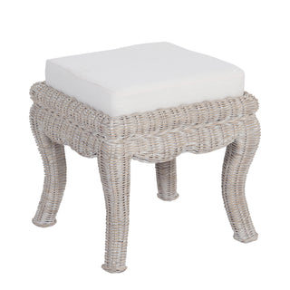 Rowan 19.7" Bohemian Designer Woven Rattan/Wood Vanity Stool - JONATHAN Y