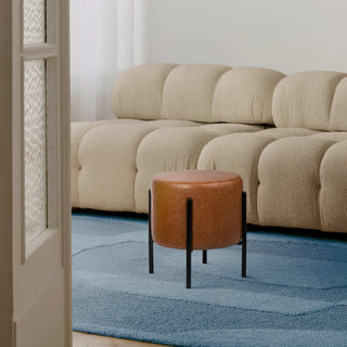 Silvia 18.5" Modern Metal/Bouclé Cushioned Vanity Stool - JONATHAN Y