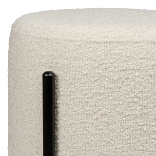 Silvia 18.5" Modern Metal/Bouclé Cushioned Vanity Stool - JONATHAN Y