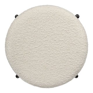 Silvia 18.5" Modern Metal/Bouclé Cushioned Vanity Stool - JONATHAN Y
